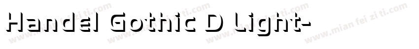 Handel Gothic D Light字体转换